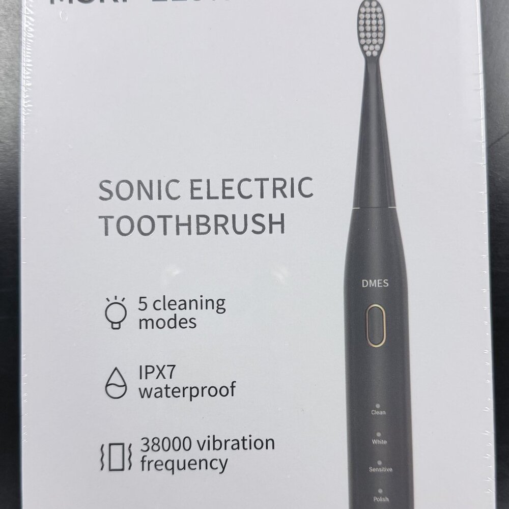 Black DMES DY-640 Sonic Electric Toothbrush, 3 heads included